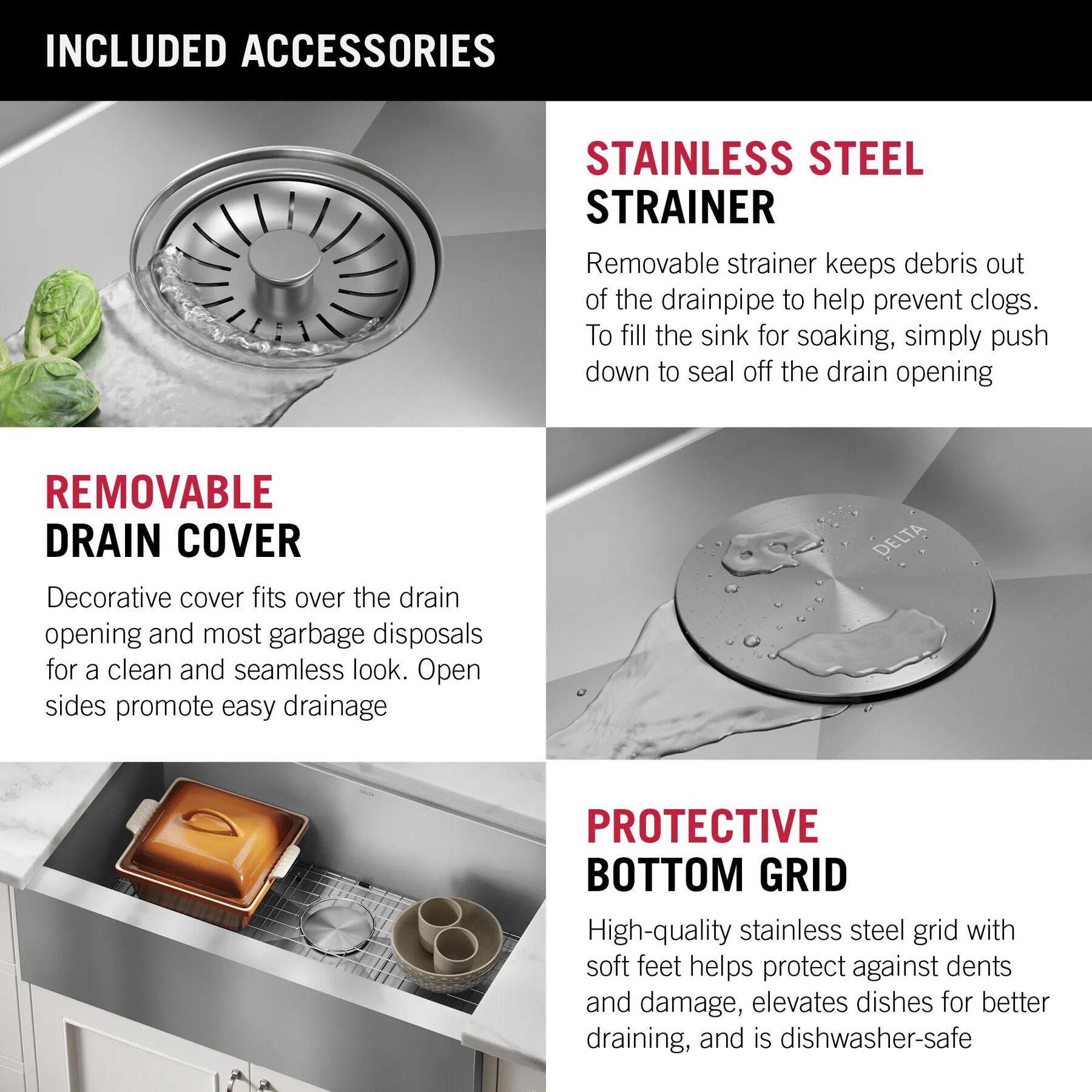 33&rdquo; Workstation Undermount&nbsp;Single Bowl&nbsp;16 Gauge Stainless Steel&nbsp;Farmhouse Apron Front Kitchen Sink&nbsp;with&nbsp;WorkFlow&trade; Ledge and Accessories